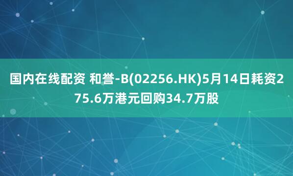 国内在线配资 和誉-B(02256.HK)5月14日耗资275.6万港元回购34.7万股